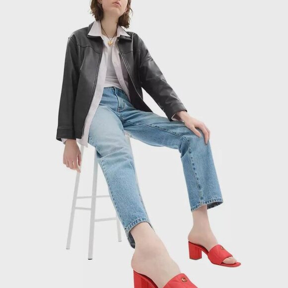 Women’s Holly Block-Heel Leather Square-Toe Sandals - Picture 6 of 6